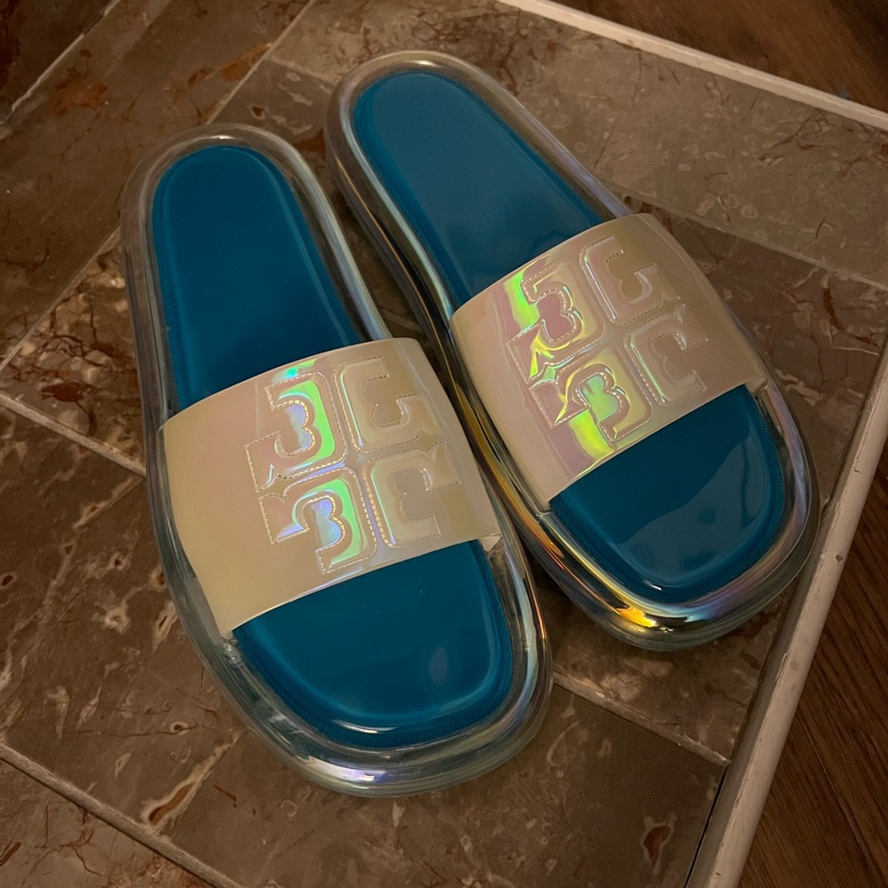 Iridescent Tory Burch sandals